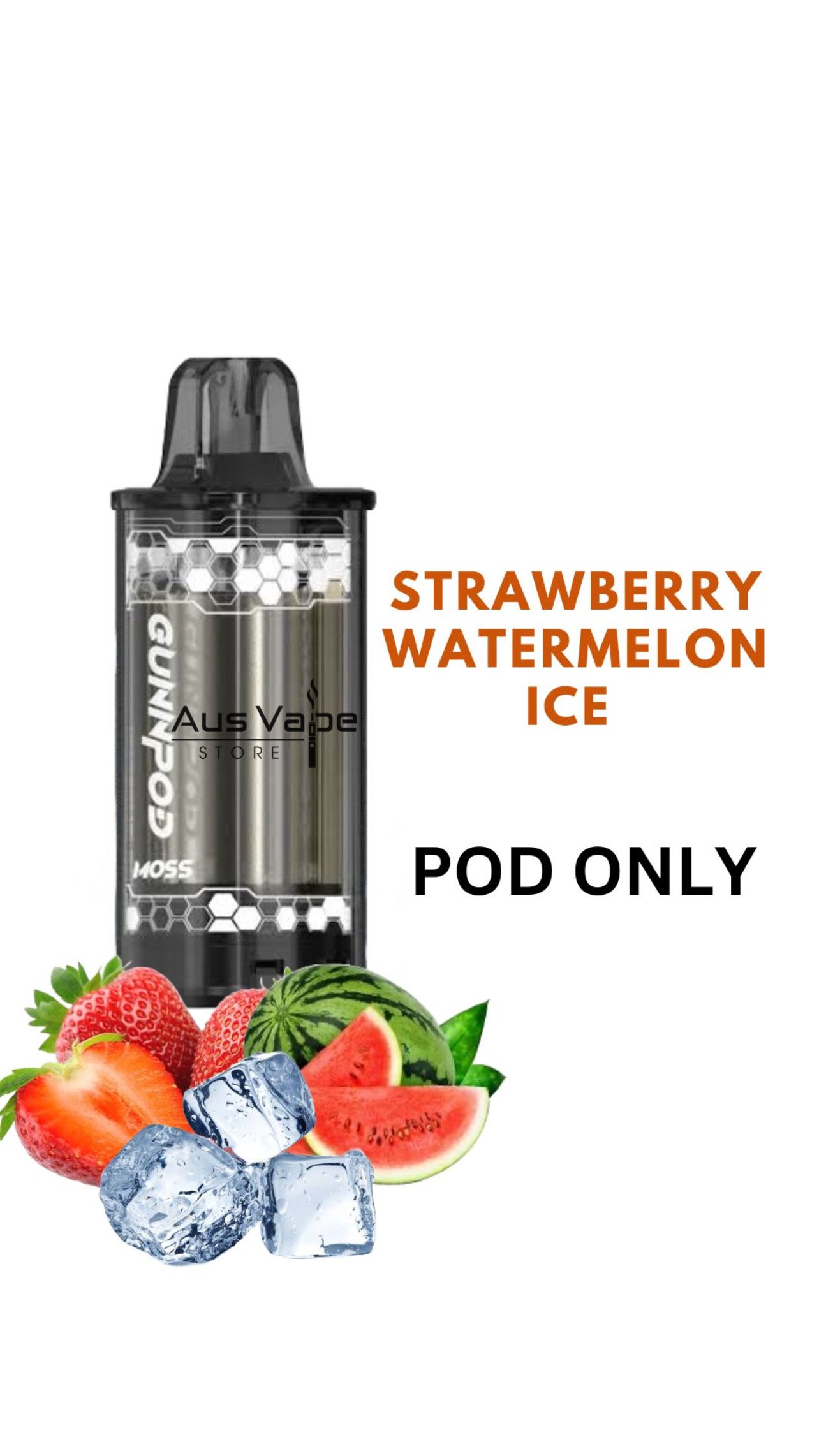 GUNNPOD MOSS POD – STRAWBERRY WATERMELON ICE – 8000 PUFFS