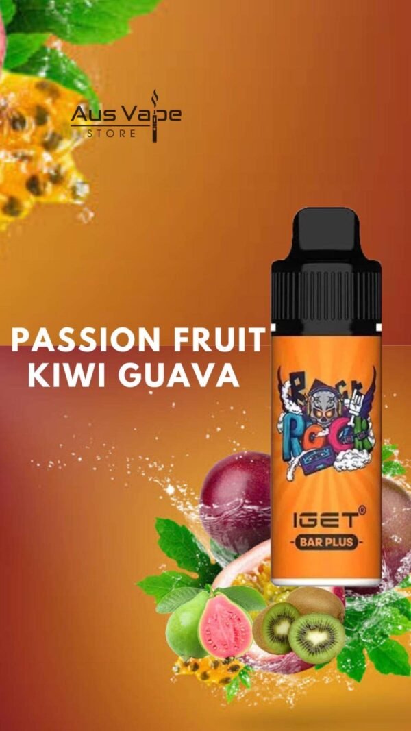 IGET BAR PLUS – PASSION FRUIT KIWI GUAVA – 6000 PUFFS
