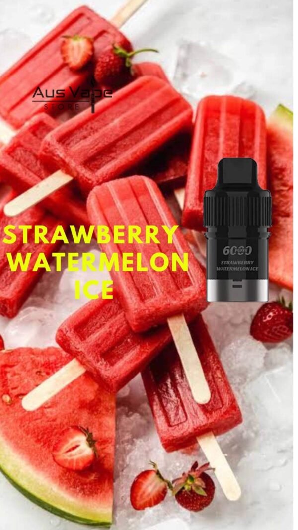 IGET BAR PLUS POD ONLY – STRAWBERRY WATERMELON ICE – 6000 PUFFS