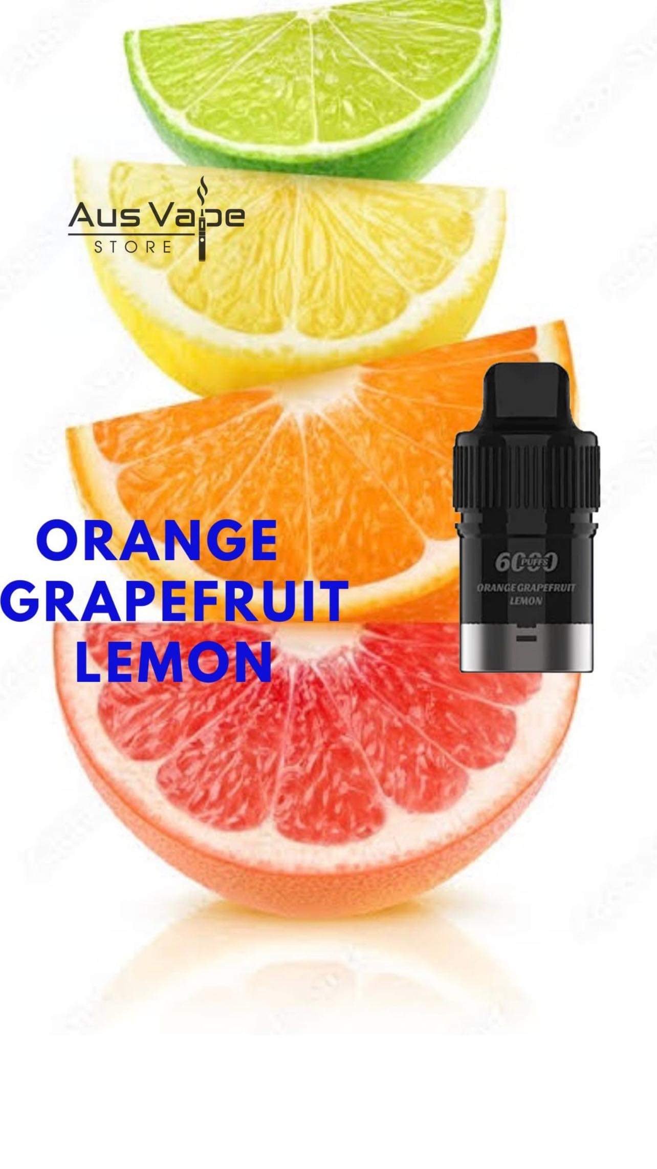 IGET BAR PLUS POD ONLY – ORANGE GRAPEFRUIT LEMON – 6000 PUFFS
