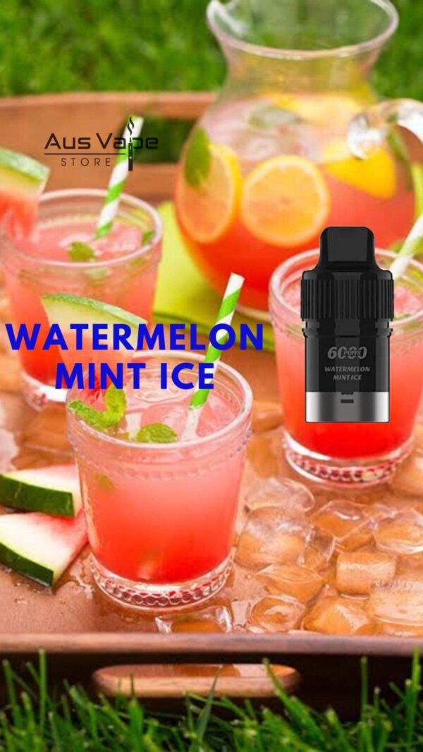 IGET BAR PLUS POD ONLY – WATERMELON MINT ICE – 6000 PUFFS