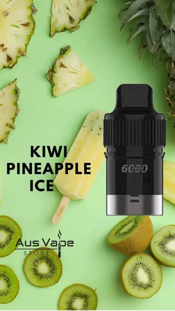 IGET BAR PLUS POD ONLY – KIWI PINEAPPLE ICE – 6000 PUFFS
