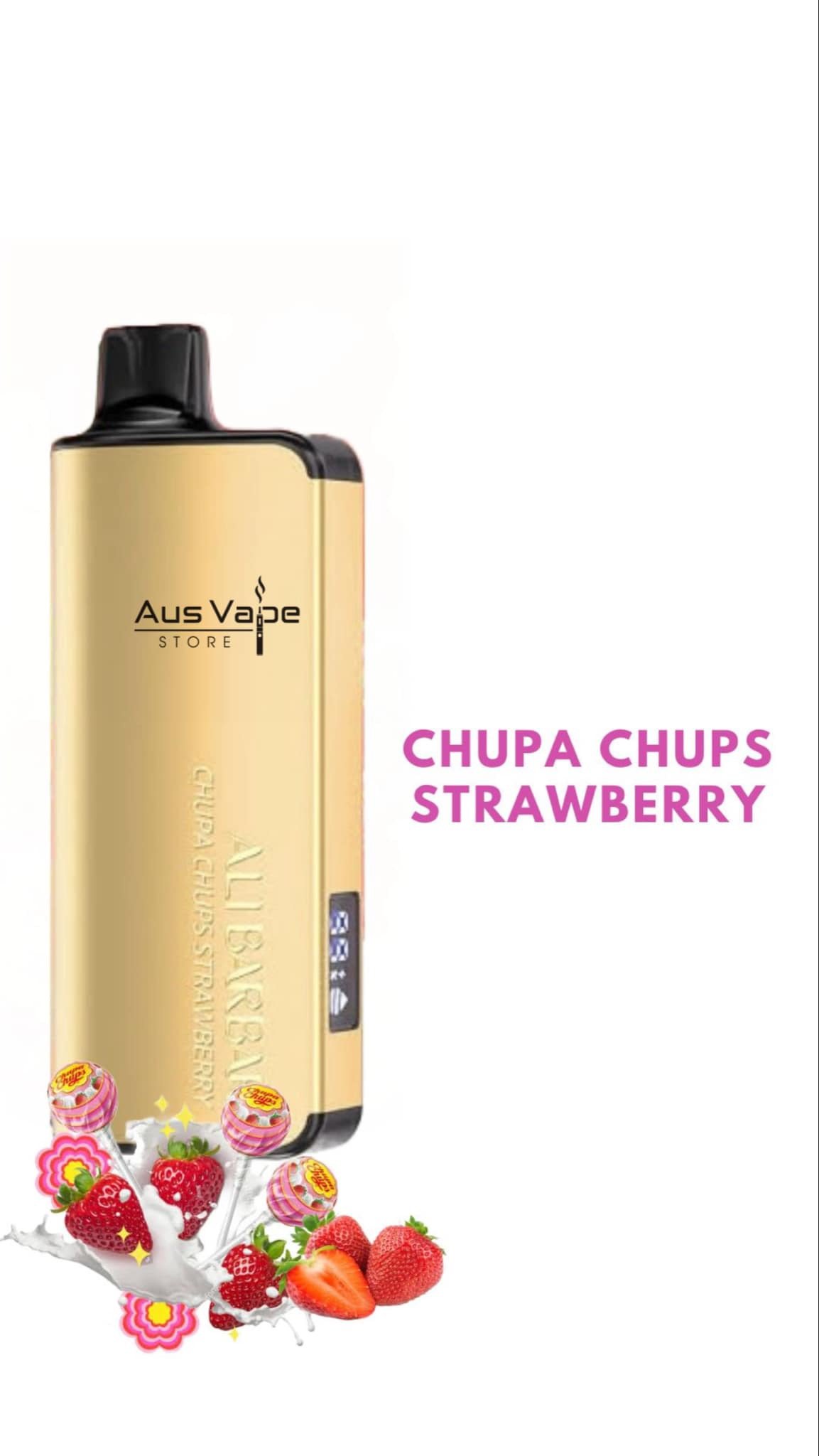ALIBARBAR INGOT – CHUPA CHUPS STRAWBERRY – 9000 PUFFS