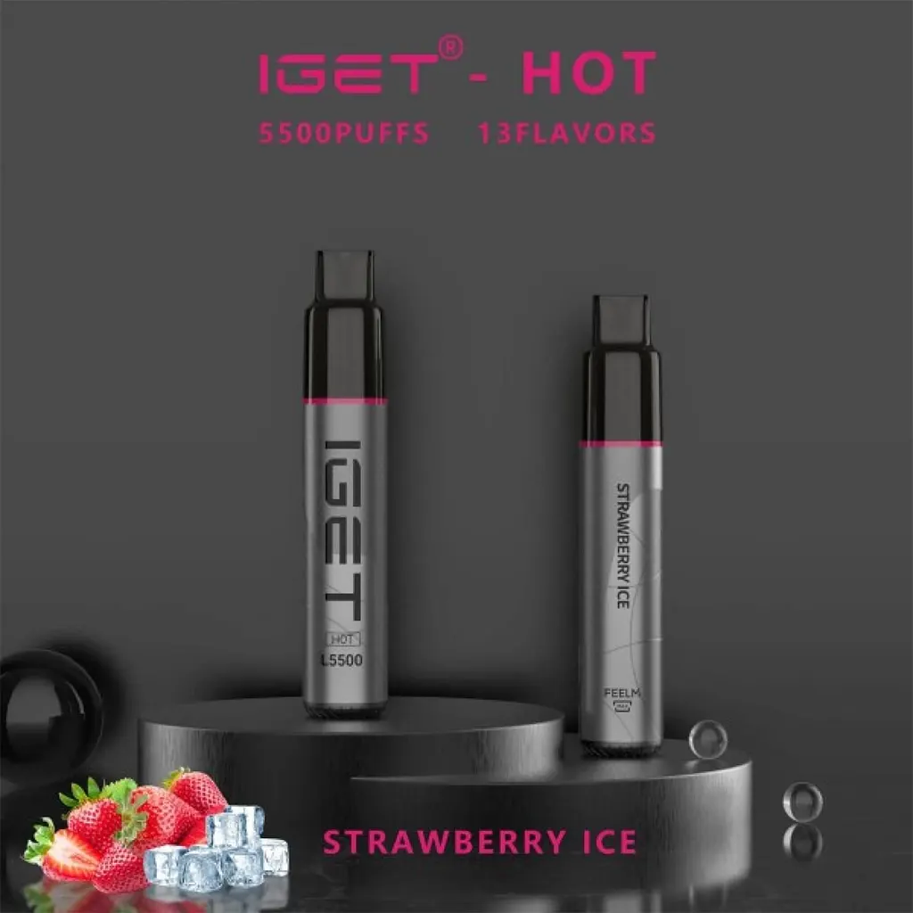 IGET HOT – STRAWBERRY ICE – 5500 PUFFS