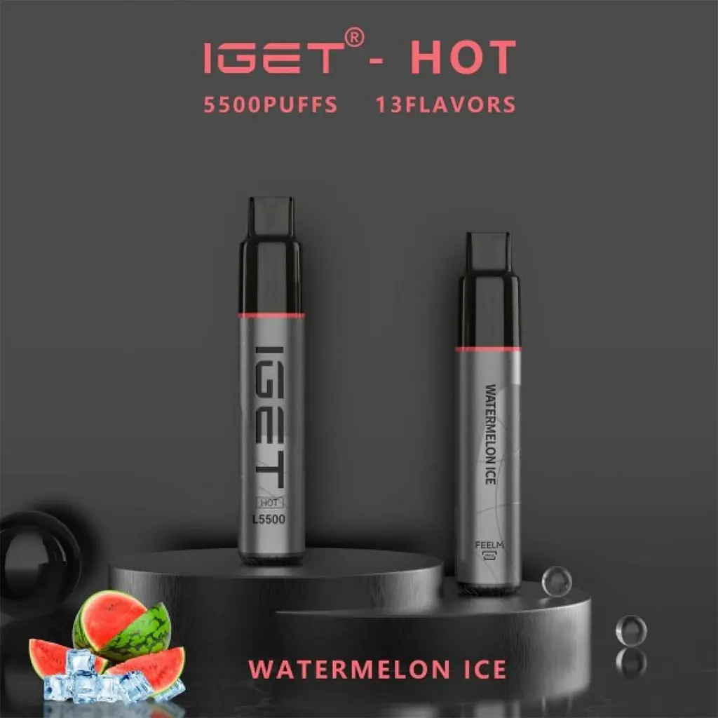IGET HOT – WATERMELON ICE – 5500 PUFFS