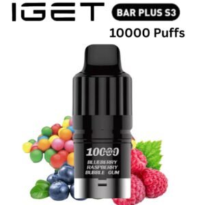 IGET BAR PLUS S3 POD ONLY – BLUEBERRY RASPBERRY BUBBLE GUM – 10.000 PUFFS