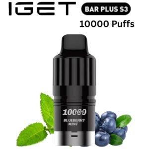 IGET BAR PLUS S3 POD ONLY – BLUEBERRY MINT – 10.000 PUFFS