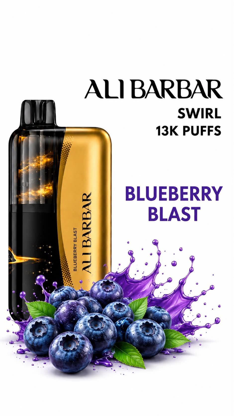 ALIBARBAR SWIRL - BLUEBERRY BLAST - 13000 PUFFS